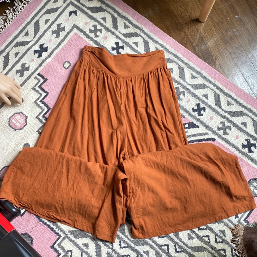 ASOS luxe palazzo linen pants